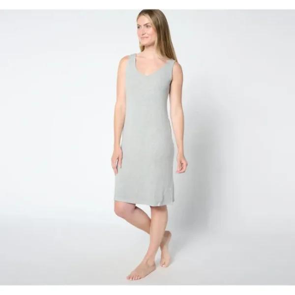 Dresses<Cozy Earth Women's Rib Knit V-Neck Tank Lounge Dress - a world of fashionable women's clothing, including a wide selection of dresses and trendy accessories.