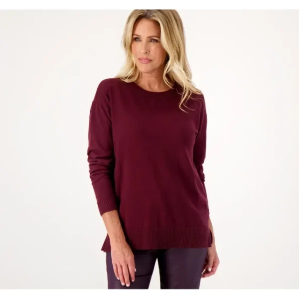 Fashion<Crew Neck Long Sleeve Pullover Sweater - a world of fashionable women's clothing, including a wide selection of dresses and trendy accessories.