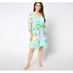 Dresses<Cuddl Duds Cool and Airy Making Waves Tank Dress and Wrap Set - a world of fashionable women's clothing, including a wide selection of dresses and trendy accessories.