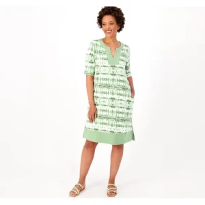 Dresses<Cuddl Duds Cottonwear + Caftan Dress - a world of fashionable women's clothing, including a wide selection of dresses and trendy accessories.