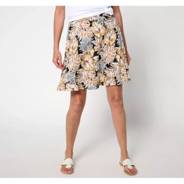 Denim Co By the Beach Petite Linen Blend Printed Skirt - a world of fashionable women's clothing, including a wide selection of dresses and trendy accessories.> Dresses