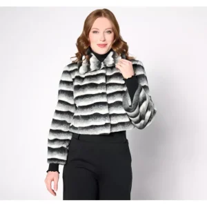 Dennis Basso Cropped Faux Fur Jacket - a world of fashionable women's clothing, including a wide selection of dresses and trendy accessories.> Dresses