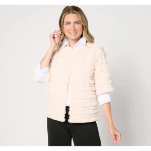 Dennis Basso Faux Fur Pelt with Elbow Sleeves - a world of fashionable women's clothing, including a wide selection of dresses and trendy accessories.> Dresses