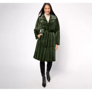 Dennis Basso Faux Mink Coat with Shawl Collar - a world of fashionable women's clothing, including a wide selection of dresses and trendy accessories.> Coats