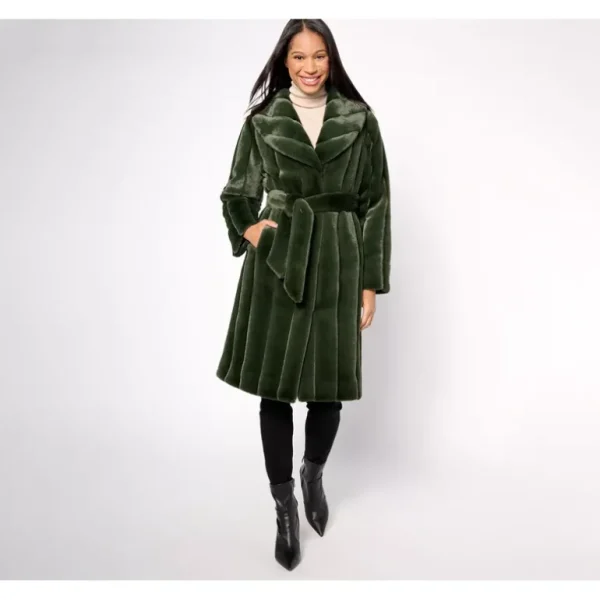 Dennis Basso Faux Mink Coat with Shawl Collar - a world of fashionable women's clothing, including a wide selection of dresses and trendy accessories.> Coats