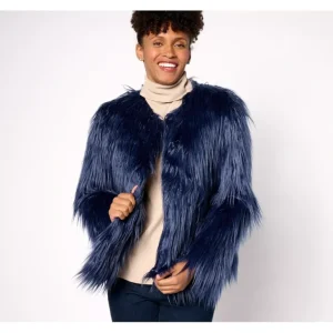 Dennis Basso Faux Mongolian Fur Coat - a world of fashionable women's clothing, including a wide selection of dresses and trendy accessories.> Coats