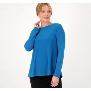 Fashion<Dennis Basso Italia Knit Top with Back Embellishment Detail - a world of fashionable women's clothing, including a wide selection of dresses and trendy accessories.