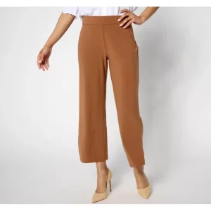 Fashion<Dennis Basso Petite Cropped Luxe Crepe Pants - a world of fashionable women's clothing, including a wide selection of dresses and trendy accessories.