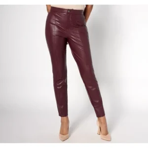 Dennis Basso Petite Faux Leather Slim Leg Pants - a world of fashionable women's clothing, including a wide selection of dresses and trendy accessories.> Hat