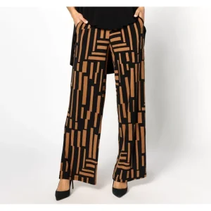 Dresses<Dennis Basso Petite Italia Knit Printed Pant with High Slit - a world of fashionable women's clothing, including a wide selection of dresses and trendy accessories.
