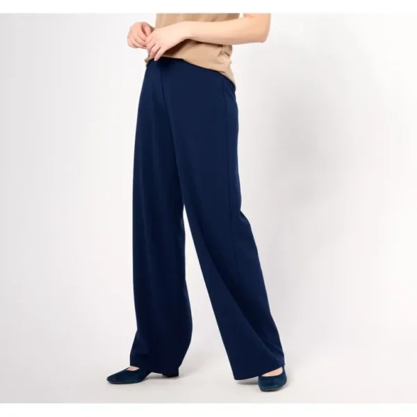 Dennis Basso Petite Luxe Crepe Wide-Leg Pants - a world of fashionable women's clothing, including a wide selection of dresses and trendy accessories.> Hat