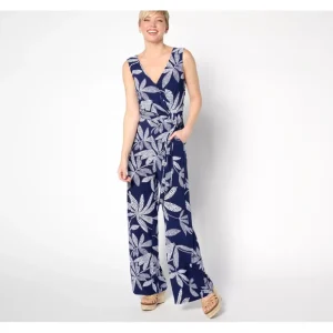 Dennis Basso Petite Printed Italia Knit Jumpsuit - a world of fashionable women's clothing, including a wide selection of dresses and trendy accessories.> Hat