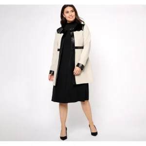 Dennis Basso Ponte Topper with Patent Faux Leather Trim - a world of fashionable women's clothing, including a wide selection of dresses and trendy accessories.> Hat