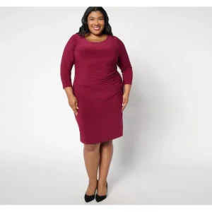 Dennis Basso Regular Italia Knit Ruched Dress - a world of fashionable women's clothing, including a wide selection of dresses and trendy accessories.> Shoes