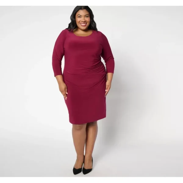 Dennis Basso Regular Italia Knit Ruched Dress - a world of fashionable women's clothing, including a wide selection of dresses and trendy accessories.> Shoes
