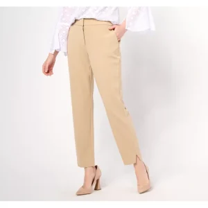 Dennis Basso Regular Luxe Crepe Slim Leg Pant - a world of fashionable women's clothing, including a wide selection of dresses and trendy accessories.> Dresses