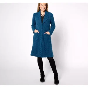 Dennis Basso Sweater Knit Jacquard Cardigan - a world of fashionable women's clothing, including a wide selection of dresses and trendy accessories.> Coats