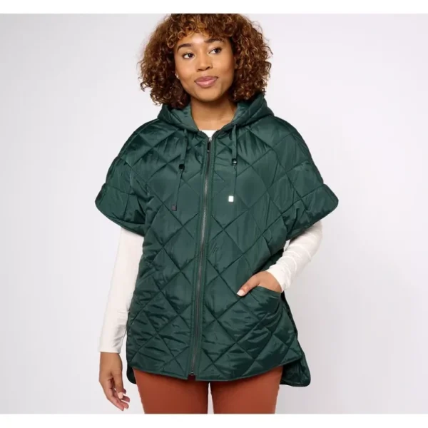 Dennis Basso Zip Front Poncho - a world of fashionable women's clothing, including a wide selection of dresses and trendy accessories.> Coats