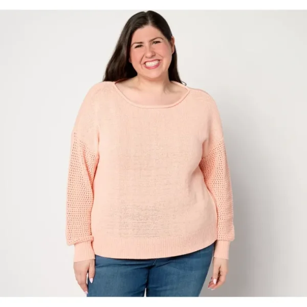 Destination 365 Boatneck Drop Shoulder Open-Work Sweater - a world of fashionable women's clothing, including a wide selection of dresses and trendy accessories.> Hat