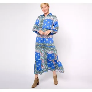 Dresses<Destination 365 Petite Printed Button Front Maxi Dress - a world of fashionable women's clothing, including a wide selection of dresses and trendy accessories.