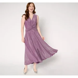 Dresses<Destination 365 Regular Lurex Knit Twist Front Maxi Dress - a world of fashionable women's clothing, including a wide selection of dresses and trendy accessories.