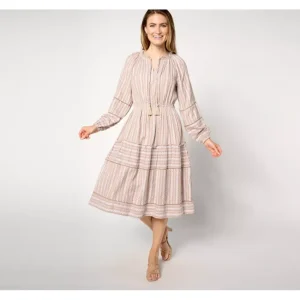 Dresses<Destination 365 Regular Printed Clipped Dot Midi Dress - a world of fashionable women's clothing, including a wide selection of dresses and trendy accessories.