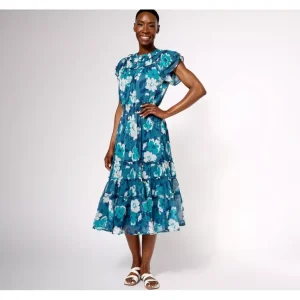 Destination 365 Regular Short Sleeve Printed Midi Dress - a world of fashionable women's clothing, including a wide selection of dresses and trendy accessories.> Hat