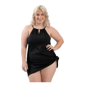 Dresses<Dolfin Aquashape Womens Solid A-Line Swim Dress in Black - a world of fashionable women's clothing, including a wide selection of dresses and trendy accessories.
