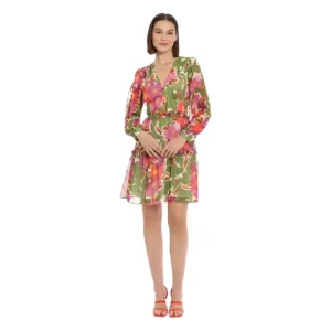 Donna Morgan Long Sleeve Printed Yoryu MiniDress - a world of fashionable women's clothing, including a wide selection of dresses and trendy accessories.> Hat