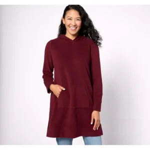 Fashion<Dream Fleece Regular Hooded Tunic Sweatshirt - a world of fashionable women's clothing, including a wide selection of dresses and trendy accessories.