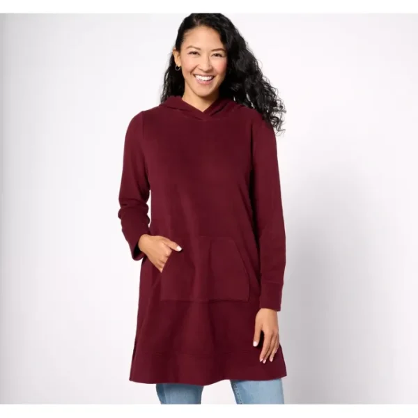 Fashion<Dream Fleece Regular Hooded Tunic Sweatshirt - a world of fashionable women's clothing, including a wide selection of dresses and trendy accessories.