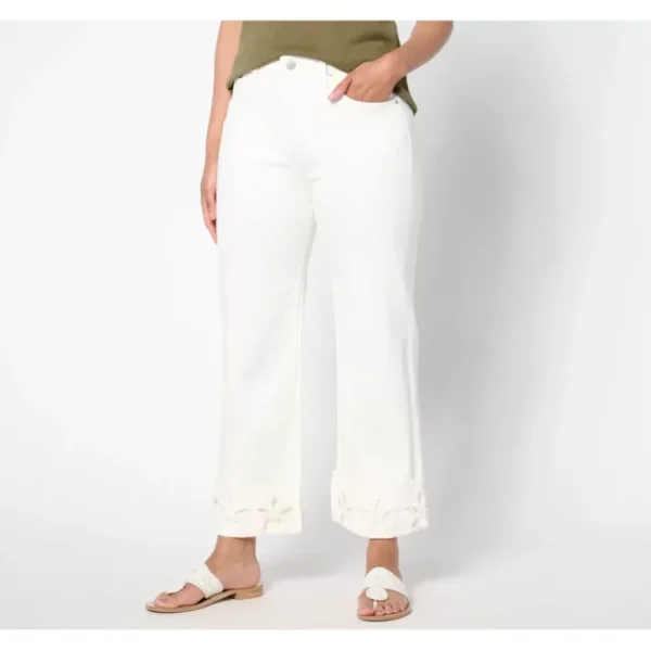 Shop All<Driftwood Jeans Charlee Embroidered Cuff Jean- Cut - a world of fashionable women's clothing, including a wide selection of dresses and trendy accessories.