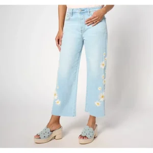 Fashion<Driftwood Jeans Charlee Wide Leg Embroidered Crop - Daisy Daydream - a world of fashionable women's clothing, including a wide selection of dresses and trendy accessories.