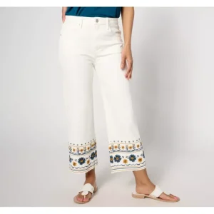 Fashion<Driftwood Jeans Charlee Wide Leg Embroidered Crop - Golden Gate - a world of fashionable women's clothing, including a wide selection of dresses and trendy accessories.