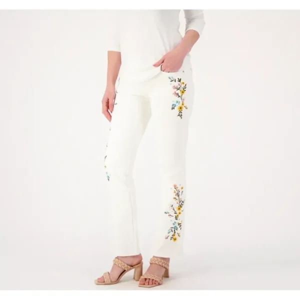 Shop All<Driftwood Jeans Kelly Bootcut Jean - Sunny Garden - a world of fashionable women's clothing, including a wide selection of dresses and trendy accessories.