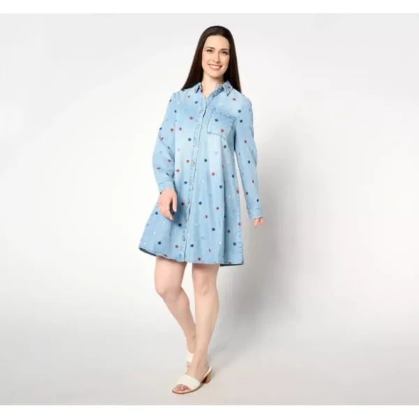 Driftwood Jeans Scottie Long Sl Tencel Dress - Starry Night - a world of fashionable women's clothing, including a wide selection of dresses and trendy accessories.> Hat