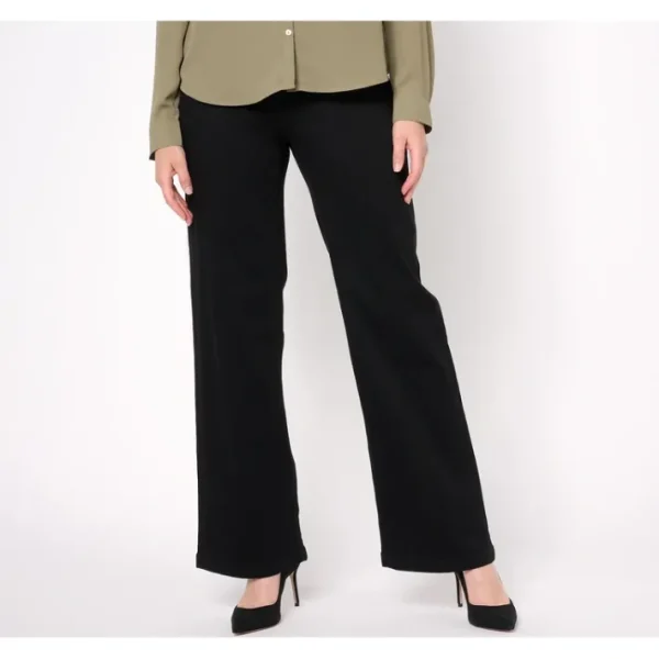 Fashion<Easy Stretch Denim Petite Wide Leg Jean - a world of fashionable women's clothing, including a wide selection of dresses and trendy accessories.
