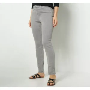 Easy Stretch Regular Snap-Cuff Slim Straight Jean - a world of fashionable women's clothing, including a wide selection of dresses and trendy accessories.> Hat