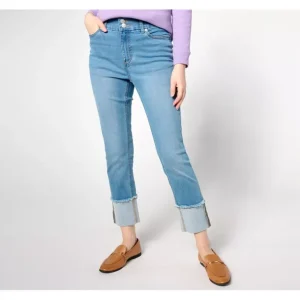 Easy Stretch Regular Straight Leg Cuffed Jean - a world of fashionable women's clothing, including a wide selection of dresses and trendy accessories.> Hat