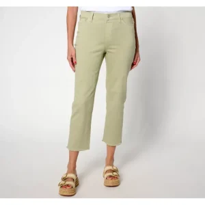 Fashion<Easy Stretch Straight Leg Raw Hem Crop Pants - a world of fashionable women's clothing, including a wide selection of dresses and trendy accessories.