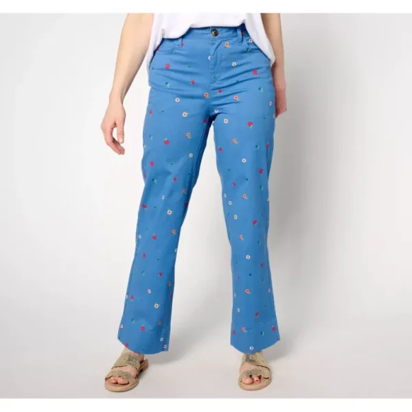 EasyWear Twill Printed Full Length Wide Leg Pants - a world of fashionable women's clothing, including a wide selection of dresses and trendy accessories.> Hat