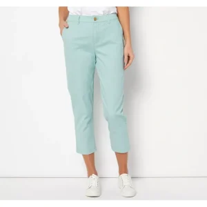 Fashion<EasyWear Twill Relaxed Crop Pants - a world of fashionable women's clothing, including a wide selection of dresses and trendy accessories.