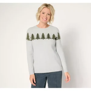 Embellished Tree Crew Neck Sweater - a world of fashionable women's clothing, including a wide selection of dresses and trendy accessories.> Hat