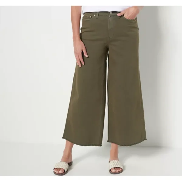Encore by Idina Menzel Petite Colored Wide Leg Crop Jeans - a world of fashionable women's clothing, including a wide selection of dresses and trendy accessories.> Hat