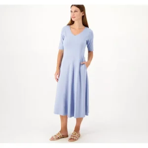 Encore by Idina Menzel Reg Elbow Sleeve Easy Flare Dress - a world of fashionable women's clothing, including a wide selection of dresses and trendy accessories.> Hat