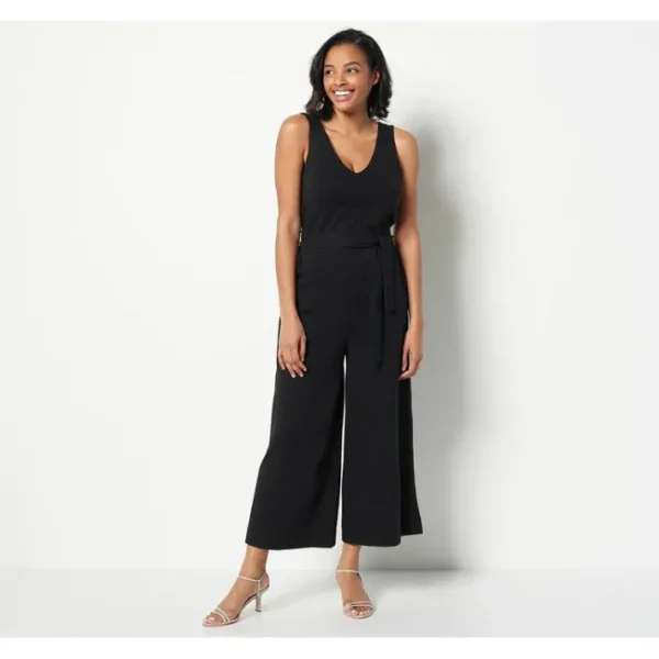Fashion<Encore by Idina Menzel Regular V-Neck Romper - a world of fashionable women's clothing, including a wide selection of dresses and trendy accessories.