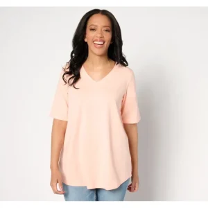 Essentials Elbow Sleeve Top with Seaming Detail - a world of fashionable women's clothing, including a wide selection of dresses and trendy accessories.> Hat