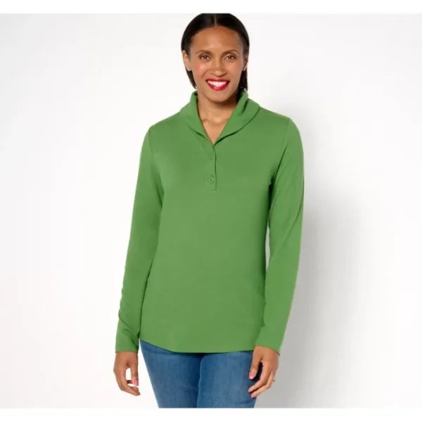 Fashion<Essentials Heavenly Jersey Long Sleeve Henley Top - a world of fashionable women's clothing, including a wide selection of dresses and trendy accessories.
