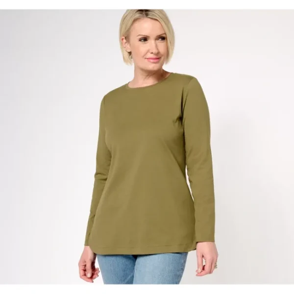 Fashion<Essentials Perfect Jersey Crew Neck Tunic - a world of fashionable women's clothing, including a wide selection of dresses and trendy accessories.