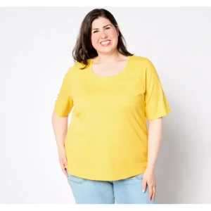 Essentials Perfect Jersey Elbow Sleeve Top - a world of fashionable women's clothing, including a wide selection of dresses and trendy accessories.> Hat